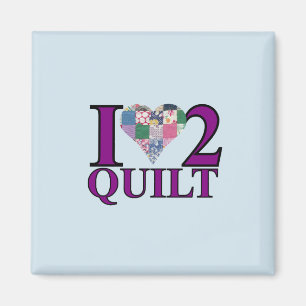 Ich liebe Quilten - Magnet