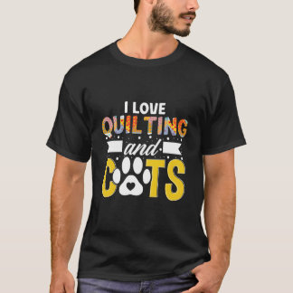 Ich liebe Quilten und Katzen Quilter Stricken Nähe T-Shirt