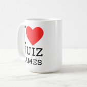 Ich liebe Quiz-Spiele Kaffeetasse (Vorderseite Links)