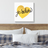 Ich liebe Quote Black & Gold Heart Leinwanddruck (Insitu (Schlafzimmer))