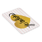 Ich liebe Quote Black & Gold Heart Magnet (Rechte Seite)