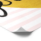 Ich liebe Quote Black & Gold Heart Poster (Ecke)