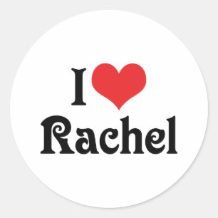 Ich liebe Rachel Runder Aufkleber