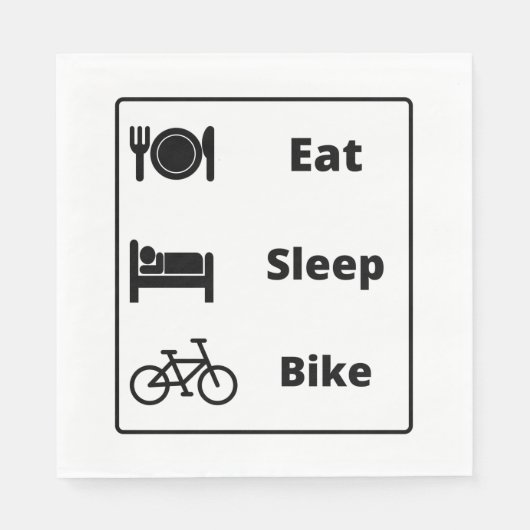 Ich liebe Radfahren Serviette (Vorderseite)