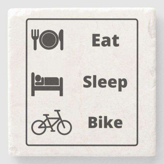 Ich liebe Radfahren Steinuntersetzer (Vorderseite)