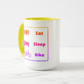 Ich liebe Radfahren Tasse (Vorderseite Links)