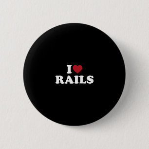 Ich liebe Rails Skate Parks Skateboarding Skater  Button