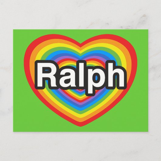 Ich Liebe Ralph. Ich Liebe dir Ralph. Herz Postkarte (Vorderseite)