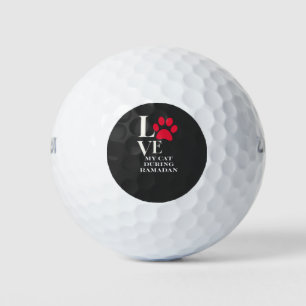 Ich liebe Ramadan mit meiner Katze Süßes Ramadan Golfball