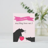 Ich Liebe Raten und sie Liebe mir Postkarte (Stehend Vorderseite)