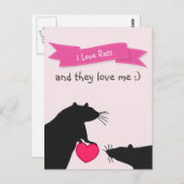 Ich Liebe Raten und sie Liebe mir Postkarte (Vorne/Hinten)