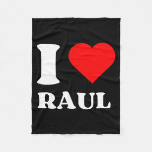 Ich liebe Raul Ich Herz Raul Name Y2k Valentinstag Fleecedecke