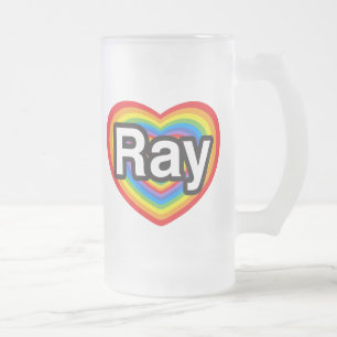 Ich Liebe Ray. Ich Liebe, du ray. Herz Mattglas Bierglas