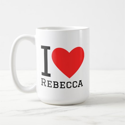 Ich liebe Rebecca Kaffeetasse (Links)