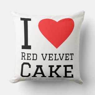 Ich liebe Red-Velvet-Torte Kissen