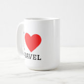 Ich liebe Reisen Kaffeetasse (Vorderseite Links)