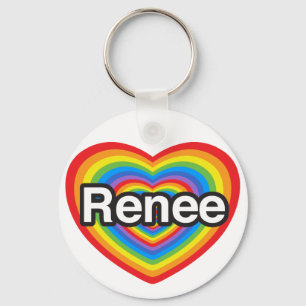 Ich Liebe Renee. Ich Liebe dir Renee. Herz Schlüsselanhänger