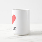 Ich liebe Rennen Kaffeetasse (Mittel)