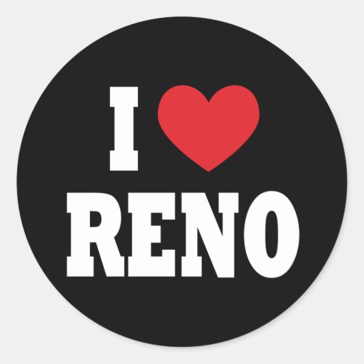 Ich liebe Reno Aufkleber (Vorderseite)