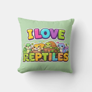 Ich liebe Reptilien-Kissen Kissen