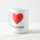 Ich liebe Republikaner Kaffeetasse (Vorderseite Links)