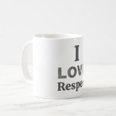 Ich liebe Respekt-Kaffeetasse Kaffeetasse (Vorderseite Links)