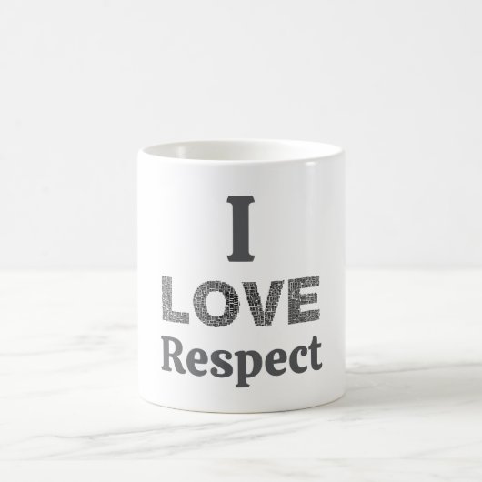 Ich liebe Respekt-Kaffeetasse Kaffeetasse (Mittel)