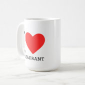 Ich liebe Restaurant Kaffeetasse (Vorderseite Links)