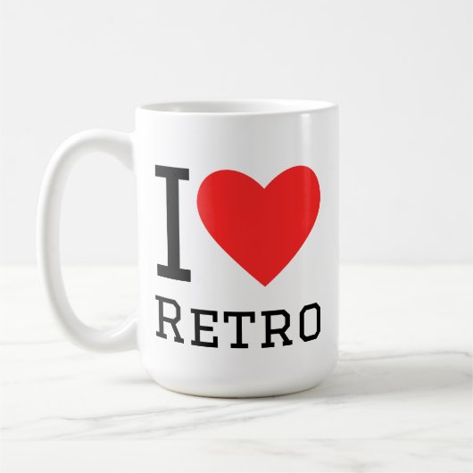 Ich liebe Retro Kaffeetasse (Links)