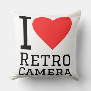 Ich liebe Retro-Kamera Kissen