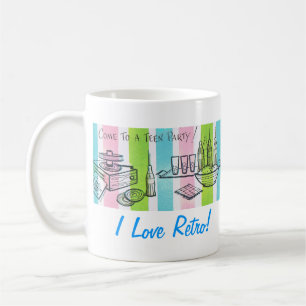 Ich liebe Retro-Teen-Einladung Kaffeetasse