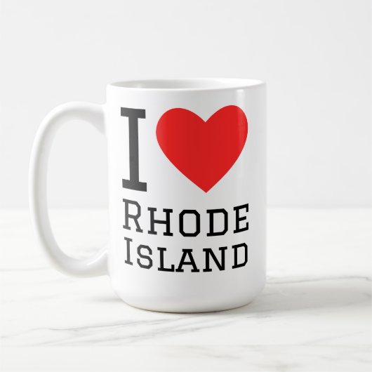 Ich liebe Rhode Island Kaffeetasse (Links)