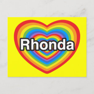 Ich Liebe Rhonda. Ich Liebe dir Rhonda. Herz Postkarte