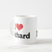 Ich liebe Richard Kaffeetasse (Vorderseite Links)