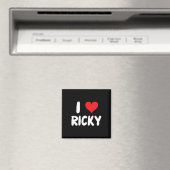 Ich liebe Ricky - Herz - Name Magnet (In Situ (Geschirrspüler))
