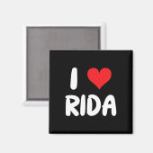 Ich liebe Rida - Herz Magnet (Vorderseite/Rückseite)