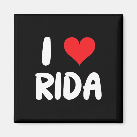 Ich liebe Rida - Herz Magnet (Vorne)