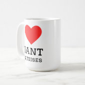 Ich liebe Riesenschildkröten Kaffeetasse (Vorderseite Links)