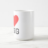 Ich liebe Ring Kaffeetasse (Mittel)