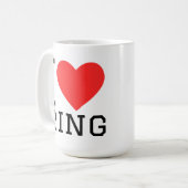 Ich liebe Ring Kaffeetasse (Vorderseite Links)