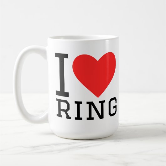 Ich liebe Ring Kaffeetasse (Links)