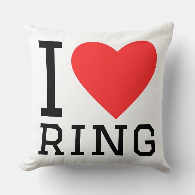 Ich liebe Ring  Kissen (Vorderseite)