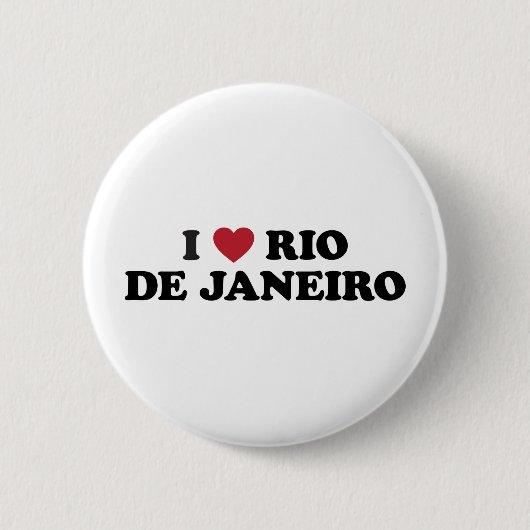Ich liebe Rio de Janeiro Brasilien Button (Vorderseite)