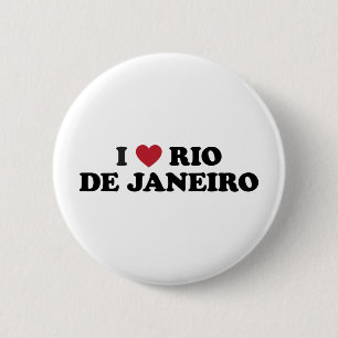 Ich liebe Rio de Janeiro Brasilien Button