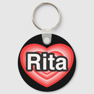 Ich Liebe Rita. Ich Liebe dir Rita. Herz Schlüsselanhänger