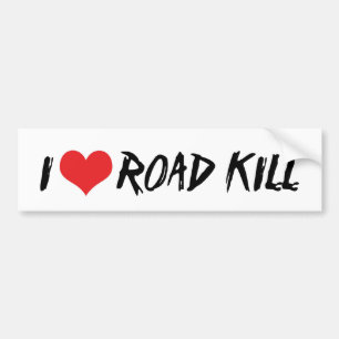 Ich liebe Roadkill-Aufkleber Autoaufkleber