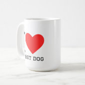 Ich liebe Robot Hund Kaffeetasse (Vorderseite Links)