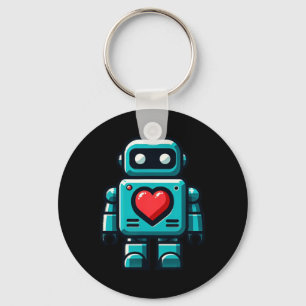 Ich liebe Roboter Happy Valentine Kleidung Schlüsselanhänger