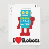 Ich Liebe Roboter! Postkarte (Vorne/Hinten)