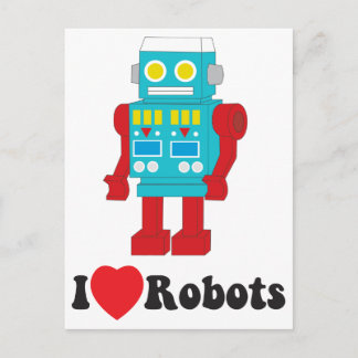 Ich Liebe Roboter! Postkarte